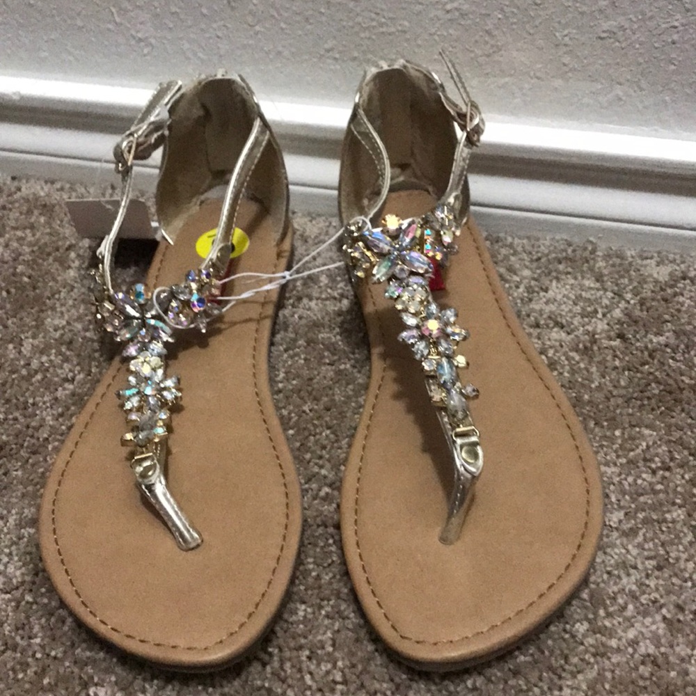 Brand new gold sandals size 9